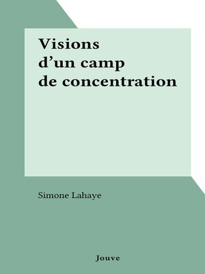 cover image of Visions d'un camp de concentration
